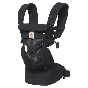 ergobaby OMNI 全階段四式360透氣款 嬰兒背帶 適用於0-48個月寶寶 承重7-45磅(3.2-20.4公斤)  黑瑪瑙  66~144cm