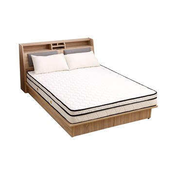 【本木】瑞亞 北歐簡約靠背房間三件組-單人加大3.5尺 床墊+床頭+六梧桐