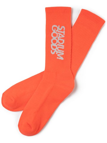 STADIUM GOODS® - logo "Infrared" crew socks - unisex - Cotton - L - Orange