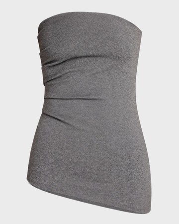 Irina Shirred Strapless Top