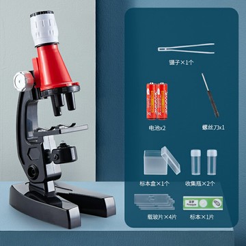 顯微鏡 生物顯微鏡 複式顯微鏡 初中小學生兒童光學顯微鏡10000倍家用專業生物科學器材實驗套裝『ZW9424』