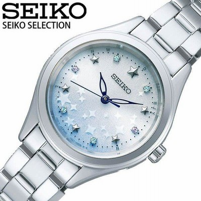 美品　SEIKO　セイコー　セレクション　ブルー　シルバー　ソーラー　レディース SEIKO SELECTION セイコー セレクション Sシリーズ 流通限定