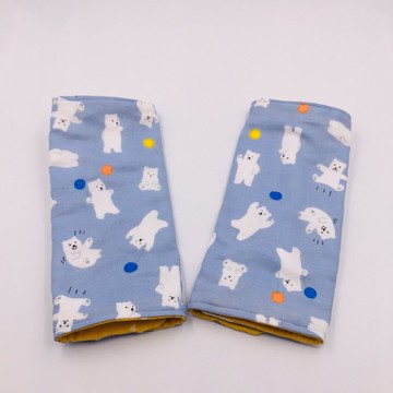 北極熊玩氣球背帶口水巾 六重紗 口水巾 彌月禮