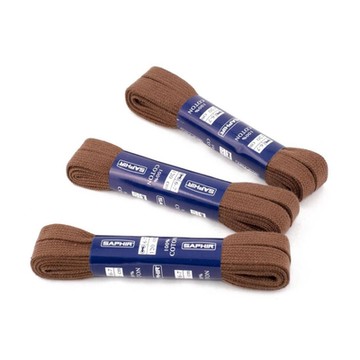 【SAPHIR莎菲爾】寬扁形10mm經典款鞋帶-120公分(6-7對孔)Wide flat black