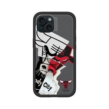 iPhone 15 Mod NX 黑 - NBA - 拼接系列-芝加哥公牛 Chicago Bulls - Style Mix