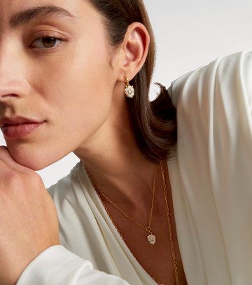 FoundRae Protection Fine Belcher 18kt gold necklace with diamonds