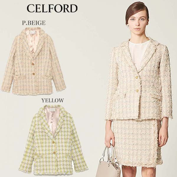 Sale60 Off Celford セルフォード ファンシーツイードジャケット Cwfj 通販 Lineポイント最大0 5 Get Lineショッピング
