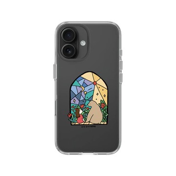 iPhone 16 Clear Case（相機按鈕） 透明 - 咻咻熊 XiuXiubear - 窗裡的日月