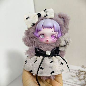 台灣出貨✨ 新款10cm娃衣 sp娃衣光織園SKULLPANDA二代 冬日樂章服裝 山茶花搪膠漫煦娃衣 超值平價著替
