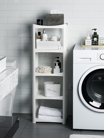 加厚浴室置物架落地多層廚房調料架子衛生間臥室客廳縫隙夾縫收納