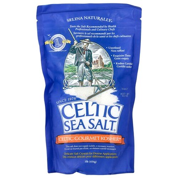 Celtic Sea Salt, Celtic Gourmet Kosher™，1 磅（454 克）