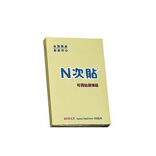 N次貼 61109 / 標準型 3x2 可再貼便條紙(76x51mm) / 12本