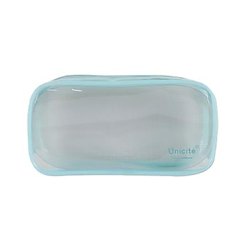 珠友Chuyu璃彩透明網格筆袋/PB-60675-04/桂綠