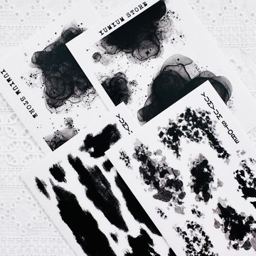黑色墨水寵物貼紙