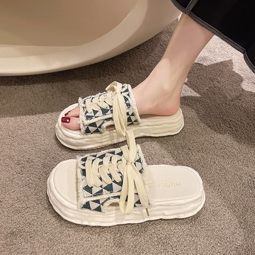 涼拖鞋女夏外穿新款厚底高級時尚超火仙女網紅爆款涼鞋