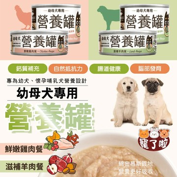 汪喵星球 幼母犬主食罐 幼母犬 95% 營養無膠主食罐 80g&165g 幼犬主食罐 懷孕狗營養罐頭
