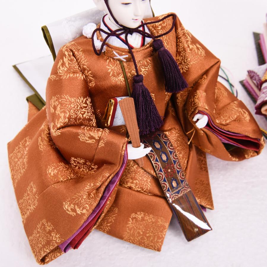 ひな人形 芥子 正絹 黄櫨染袍