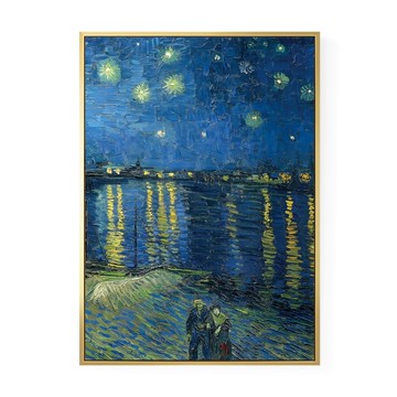 BOLUO GALLERY 菠蘿選畫所 梵谷 隆河上的星夜II AVAR4623G  59.4 x 42cm  金色