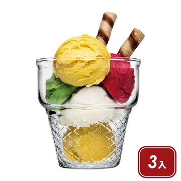 《Pasabahce》Cornet玻璃杯3入-甜筒245ml-- 水杯 茶杯 咖啡杯