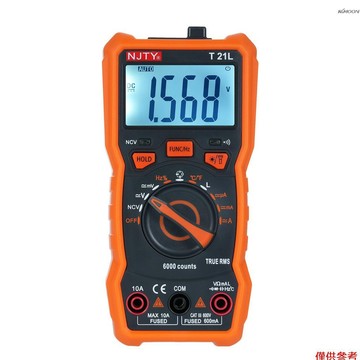NJTY T21L LCR多功能數字萬用表 6000計數 智能高精度防燒萬用表 用於測量電感/電容/頻率等 手持式電壓表