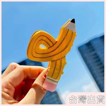 ✨台灣出貨✨【飾飾如意】趣味創意鉛筆抓夾 韓系可愛後腦勺鯊魚夾 ins小眾設計感髮夾 可愛髮卡 高顔值不松散後腦勺頭飾