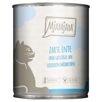 MjAMjAM 魔力喵 主食罐 3號 貓飼料  嫩鴨 + 幼齒胡蘿蔔  1個  800g