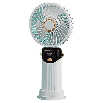 6段手持usb折疊迷你超靜音充電風扇  F601  冰川白