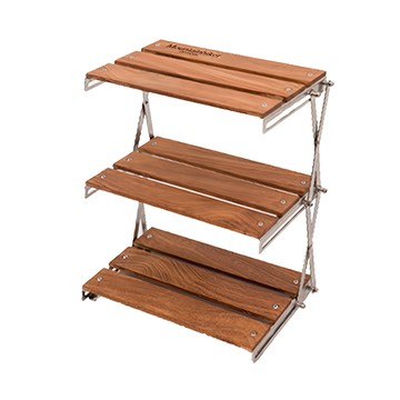 MOUNTAINHIKER 山之客 玲瓏置物架  3層  原木色  1個