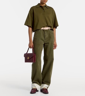 Bottega Veneta Cropped cotton polo shirt