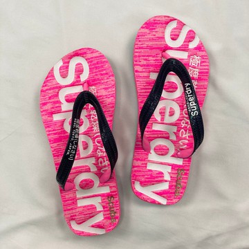 NG特價 現貨 混粉 芭比 風 極度乾燥 女拖鞋 女款 夾腳拖 鞋面 人字拖  superdry 拖鞋 @8424