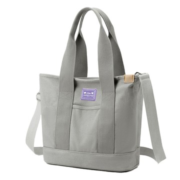 SPRING-日式簡約文青肩背斜背帆布包拉鍊千層包-多色(0-55155)