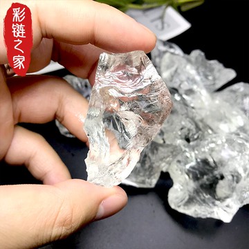 天然白水晶原石擺件吊墜小料礦石標本大塊毛料雕刻消磁療愈擴香石