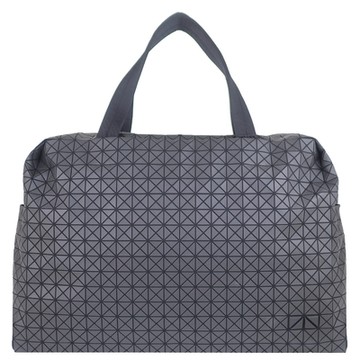 ISSEY MIYAKE 三宅一生 BAOBAO 黑色壓印方格肩背/手提包