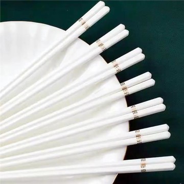 陶瓷筷子抗菌防霉防滑景德鎮高檔琺瑯彩筷子家用耐高溫不變形健康