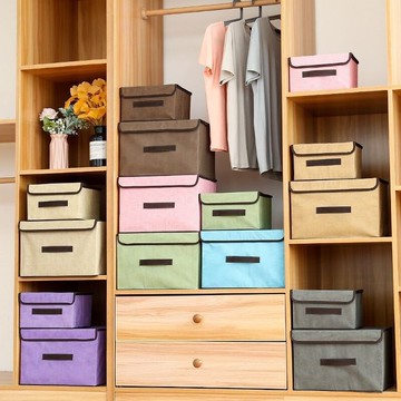 家用折疊收納箱布藝儲蓄箱裝衣服整理箱儲物箱子大號衣柜收納盒