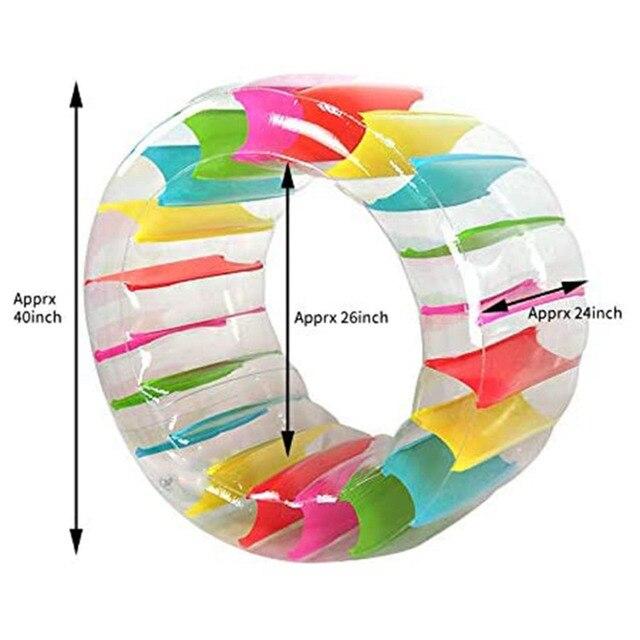 Pvc夏インフレータブル水車水泳プールビーチインフレータブルローラーホイールいかだフローティングおもちゃ子供水は、水パーティー