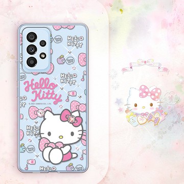 Samsung Galaxy A53 5G 輕薄軍規防摔彩鑽手機殼-凱蒂粉幸運