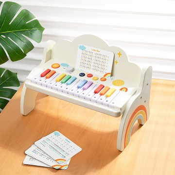 【Classic World】 彩虹花園小鋼琴 音樂玩具 寶寶玩具 木頭 啟蒙玩具