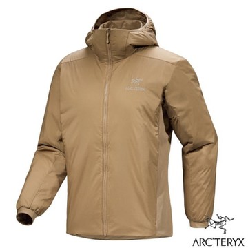 【ARCTERYX 始祖鳥】男 Atom 輕量抗水耐磨連帽化纖外套(僅370g).防風保暖夾克_X000007487 帆布棕II