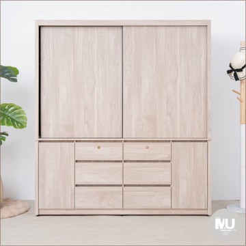 沐家具 mufurniture 台灣製造 Cartier 淺橡木6尺衣櫃/臥室收納