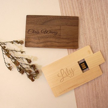 【蒔設計-客製化】32G 進口原木名片隨身碟 USB