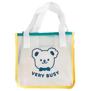 bebehome 透明收納袋/玩具收納袋/萬用袋/沙灘袋  小  開心小熊