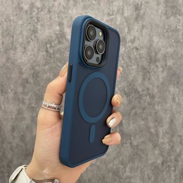 膚感磨砂磁吸無線充適用蘋果16promax手機殼新款簡約iphone15亞克力硬殼14硅膠軟邊13高級12防指紋11防摔plus