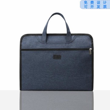 現貨牛津手提拉鏈文件資料袋高檔辦公會議包加大公文包補習袋