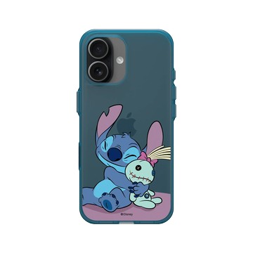 iPhone 17 Clear (相機按鈕) 夜幕藍 - 迪士尼-史迪奇 Disney Stitch - 史迪奇 - 史迪奇與Scrump