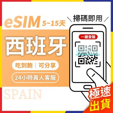 【極速出貨】eSIM西班牙 西班牙esim 西班牙 西班牙網卡 西班牙網卡吃到飽 西班牙網卡esim 歐洲網卡 巴塞隆納