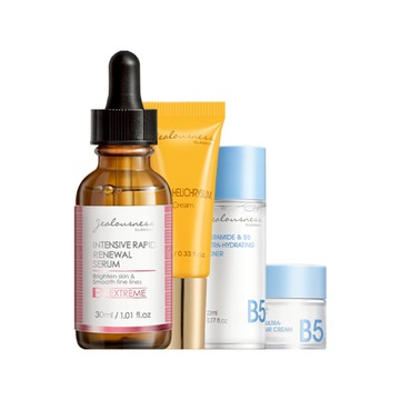 【新品 | 逆時光修護組】神經醯胺B5保濕旅行組+【效期良品】黃金蠟菊修護精華乳10ml+液態三重酸煥膚精華30ml