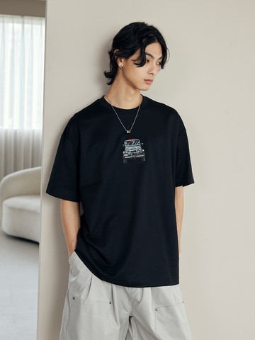 戶外探險越野車背圖短T