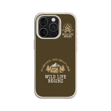 iPhone 16 Pro SolidX 貝殼灰 - KID - 野營聚落之火