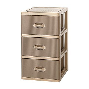 KEYWAY 聯府 風尚 收納櫃 3層  DXL30  475x400x755mm  淺棕色 + 深棕色